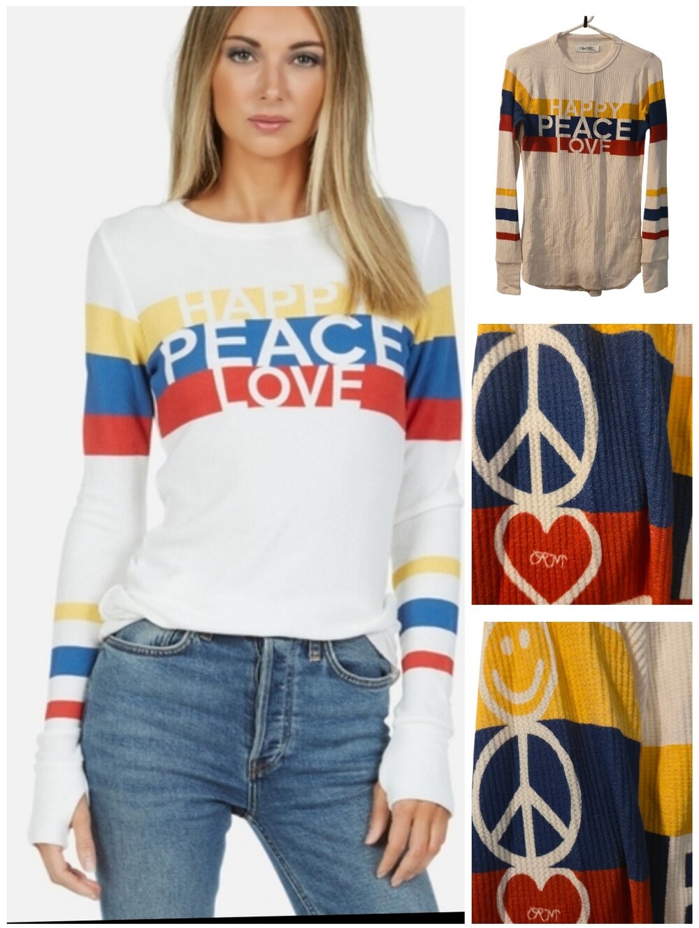 Lauren Moshi Thermal Happy Peace Love mckinley